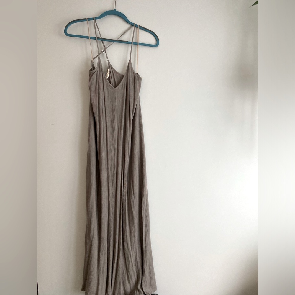 Lovestitch Taupe Maxi Dress/Gown Bridesmaid Dress Prom